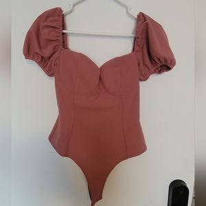 Windsor Mauve Pink Cap Sleeve Bodysuit